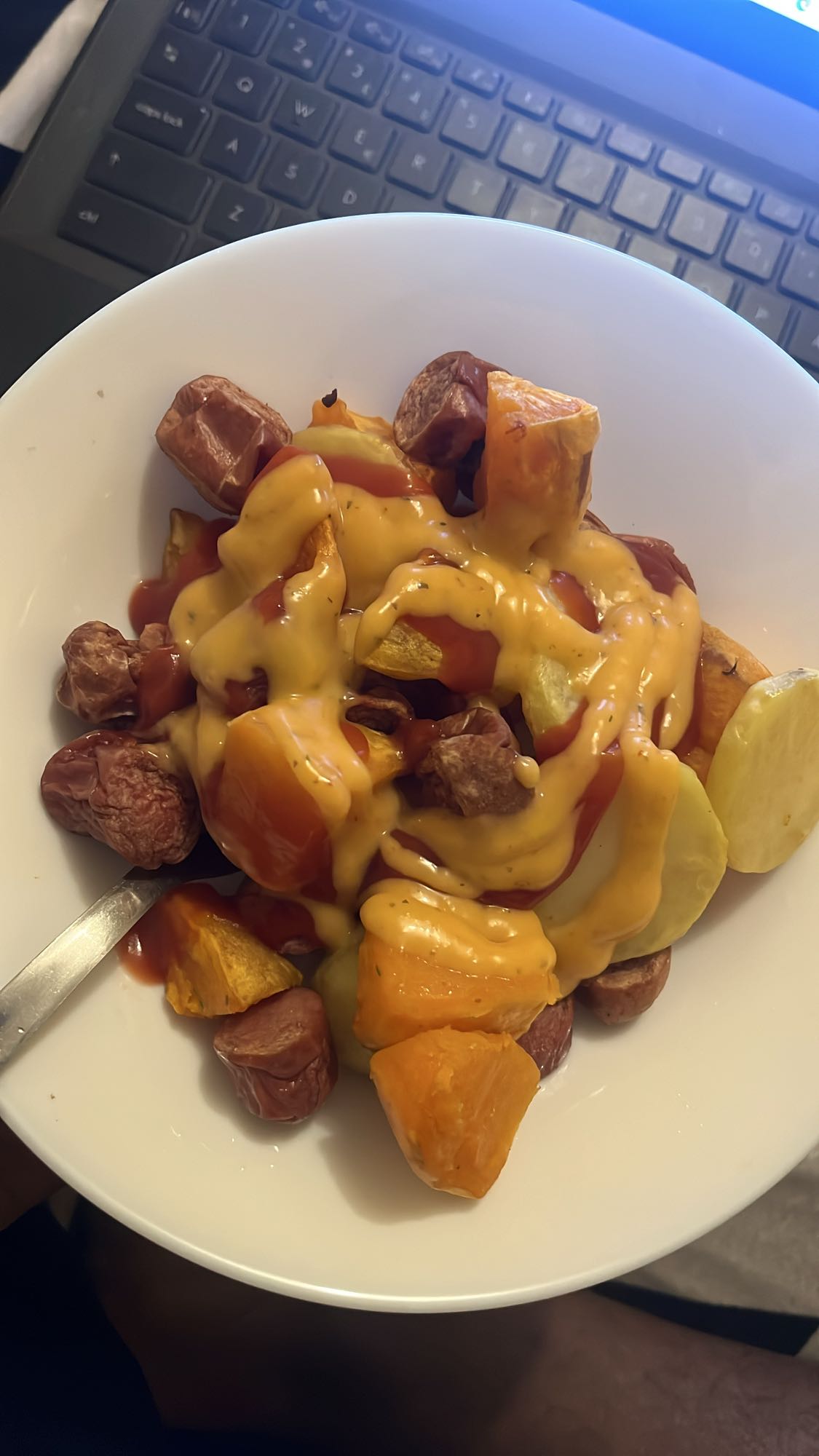 Potato sausage bowl