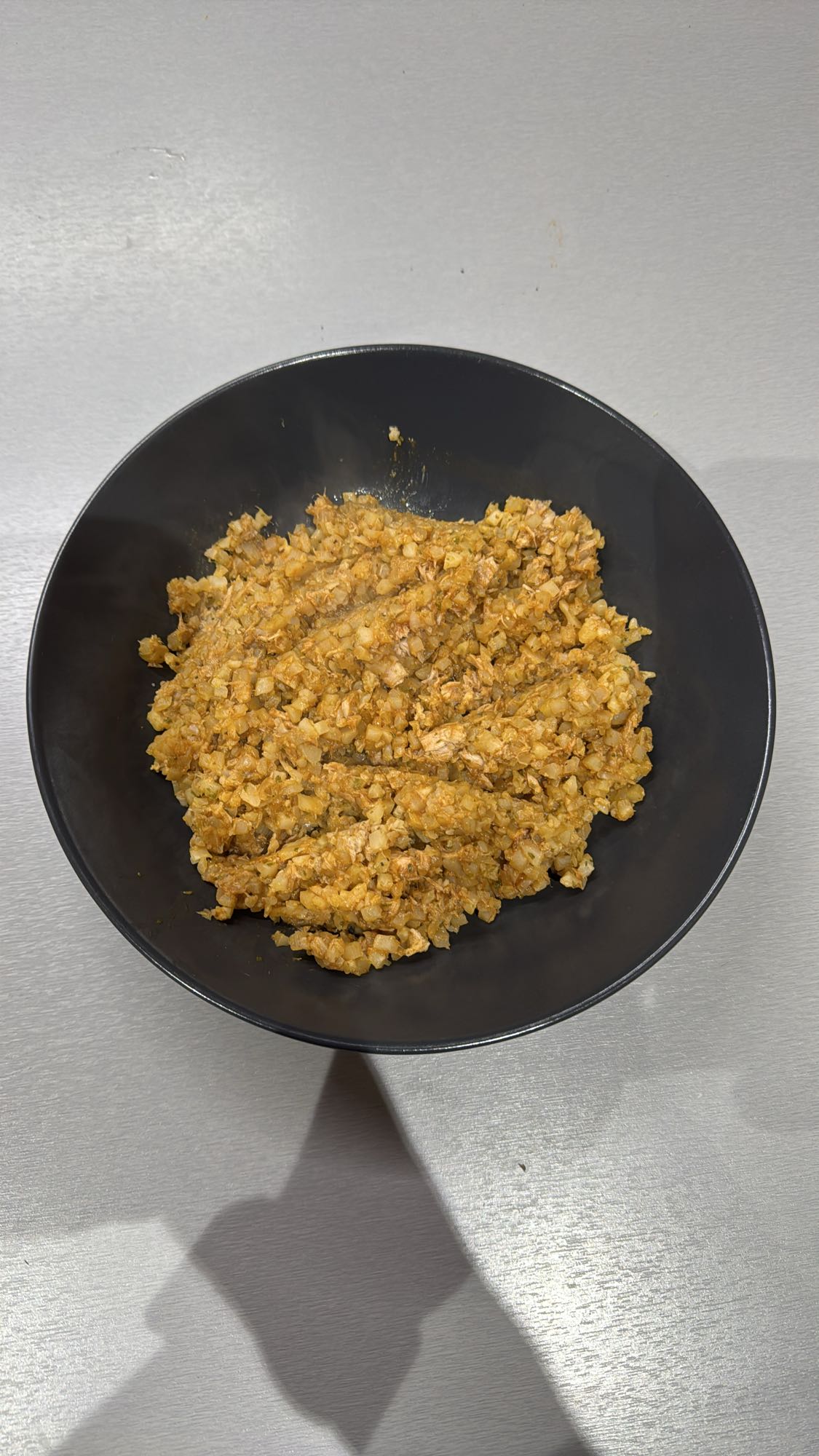arroz de coliflor con atún