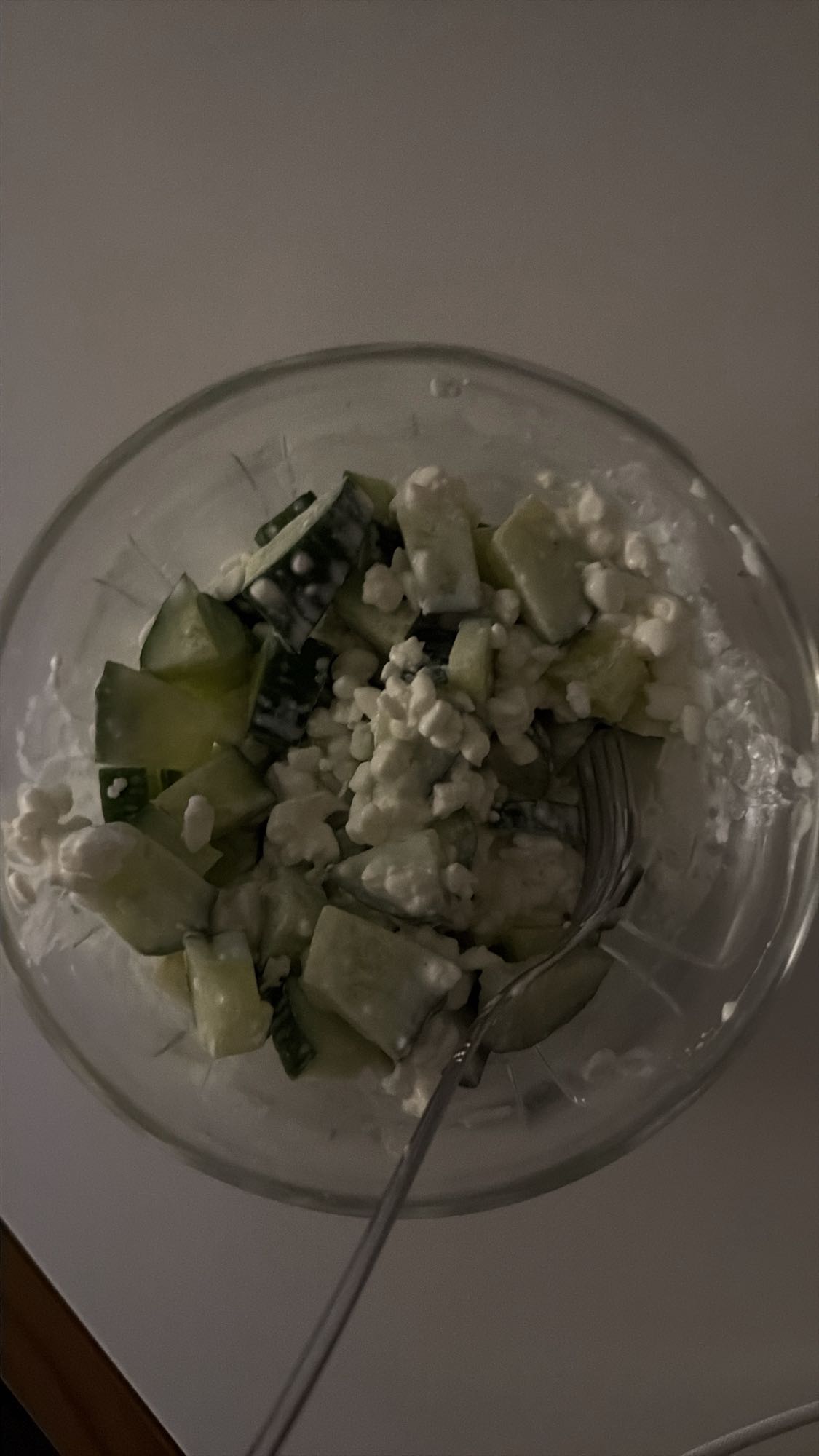 Komkommer cottage cheese