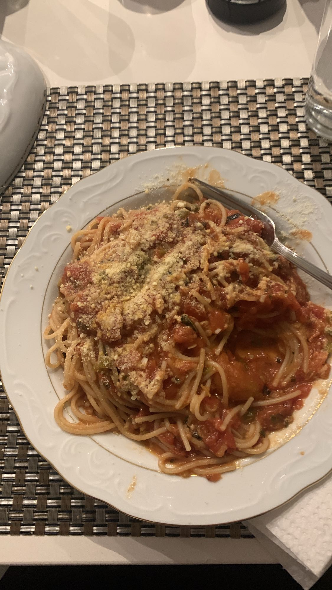 Spaghetti sauce tomate
