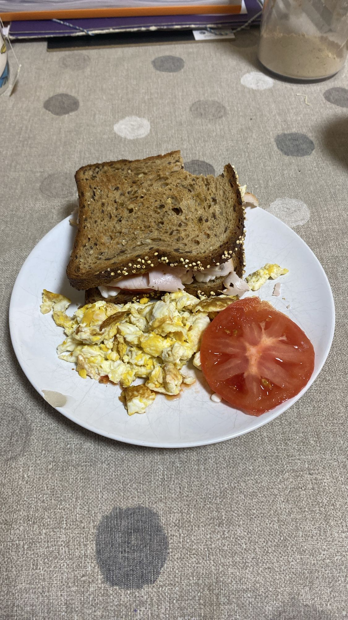 Sándwich integral con huevo