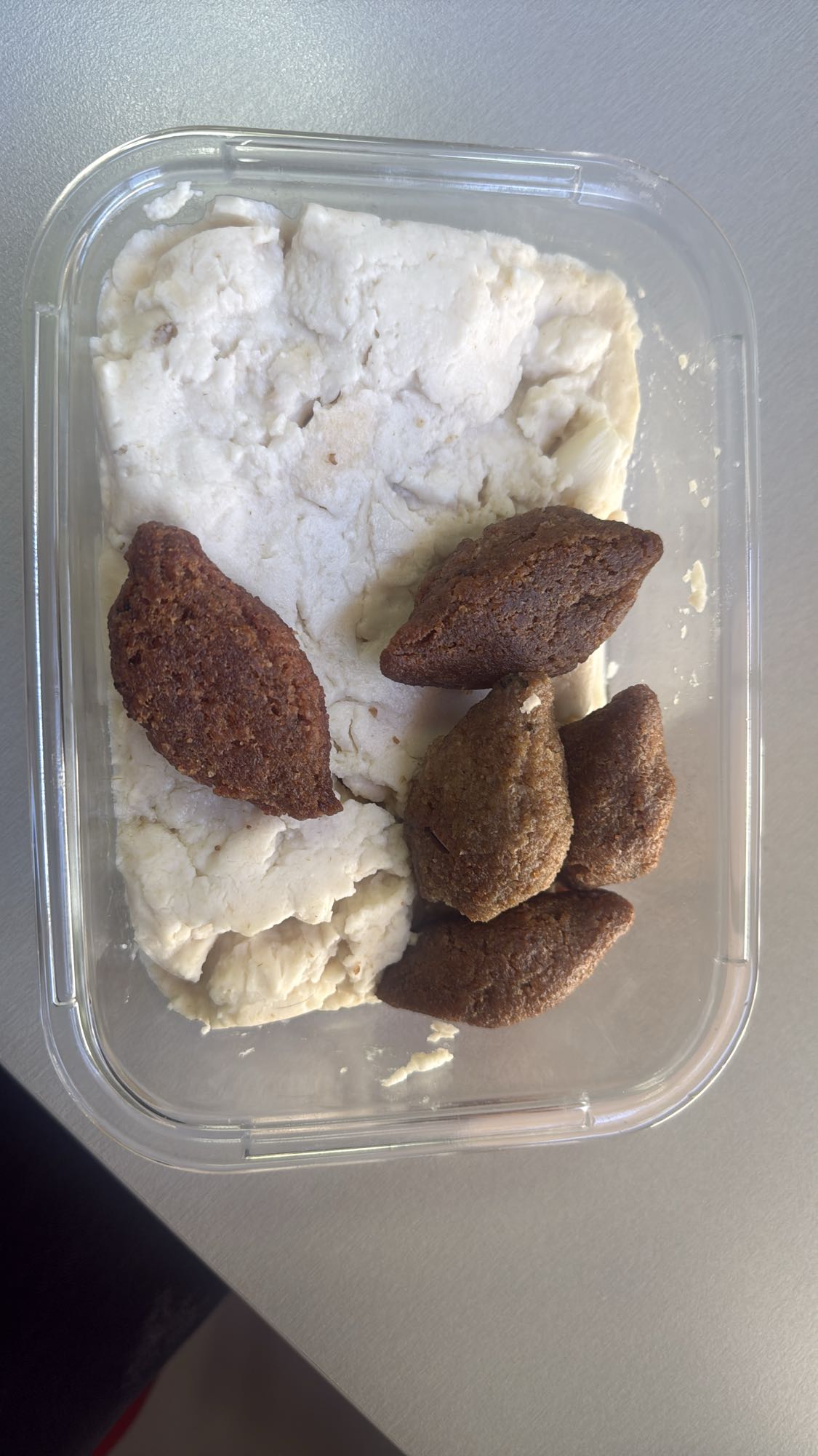 Kibbeh with mashed potatoes