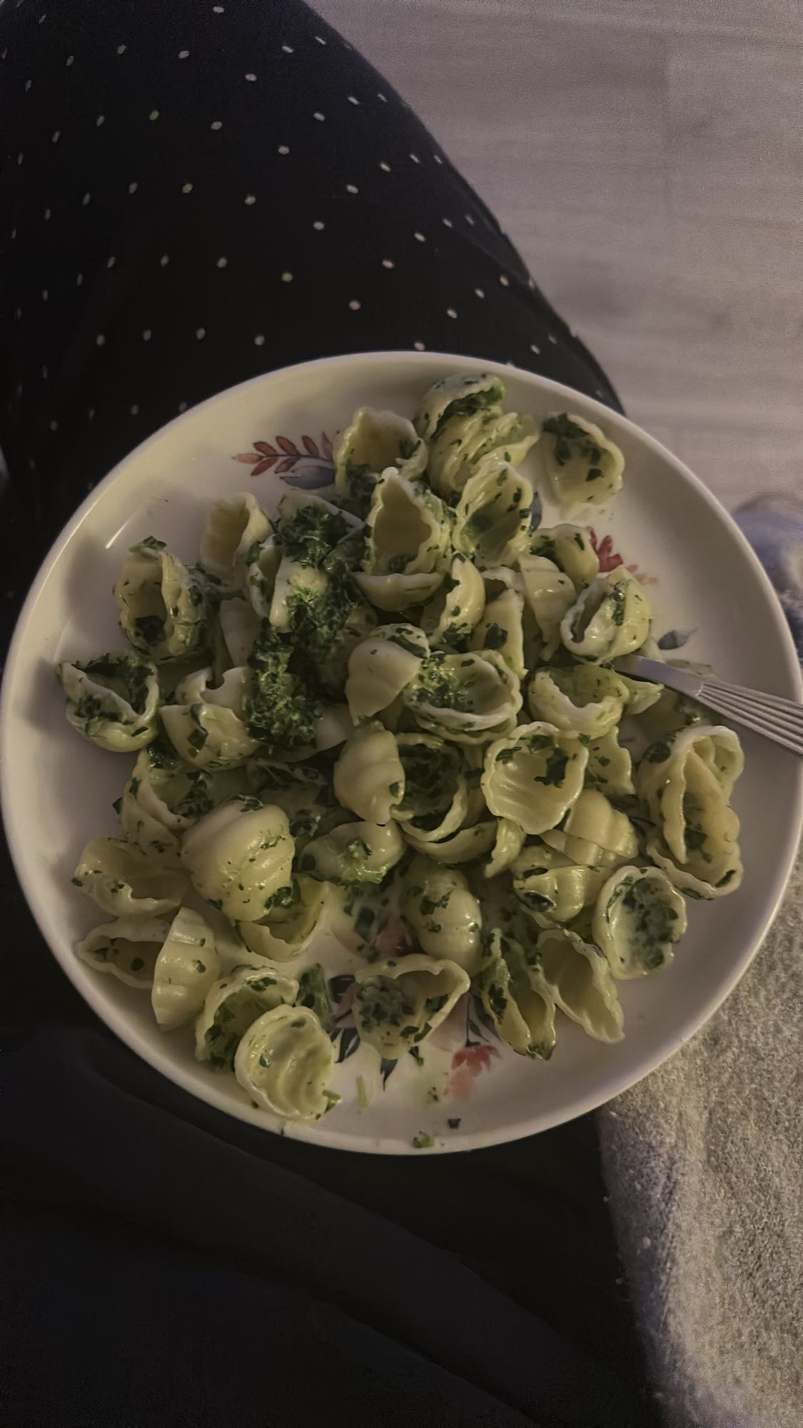 makaron ze szpinakiem