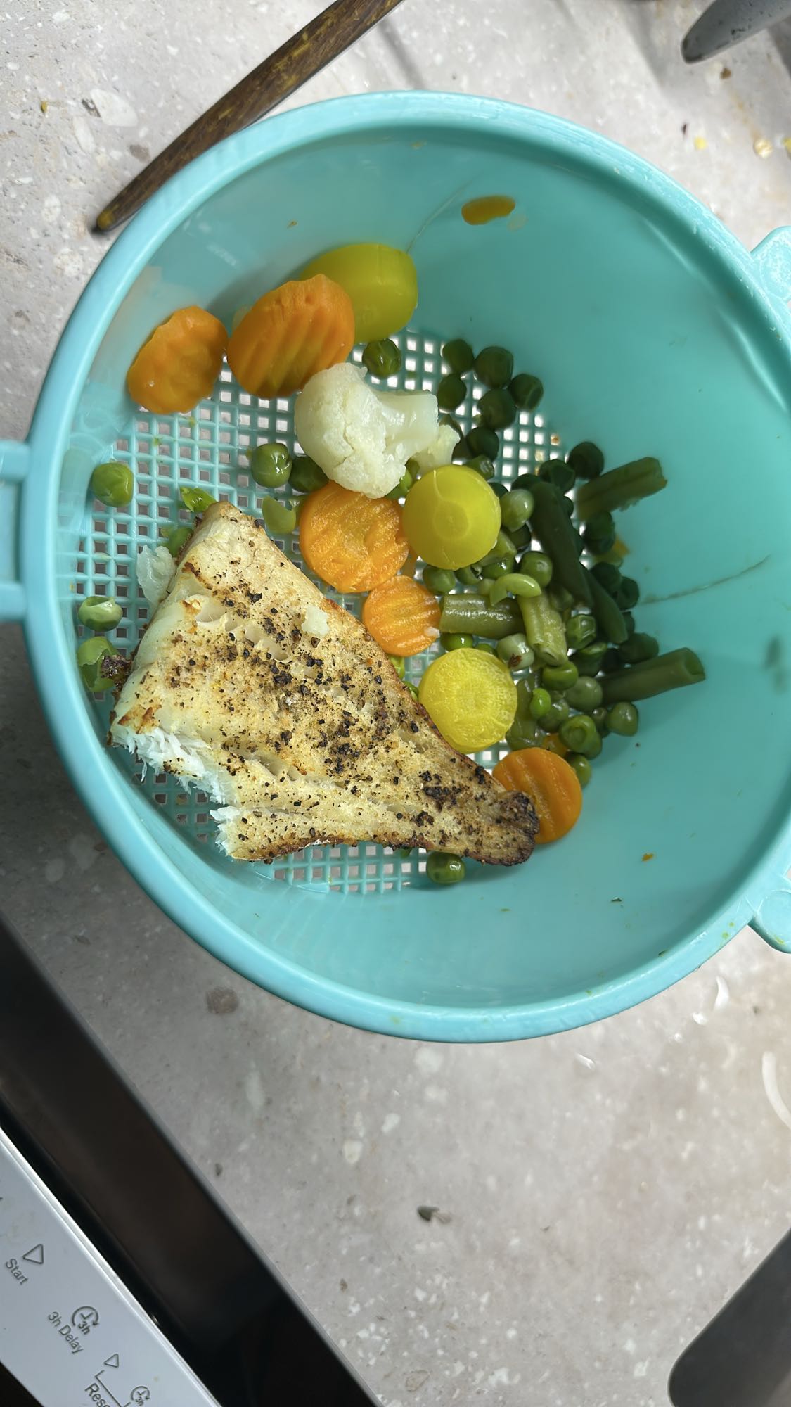 Fisk med blandade grönsaker