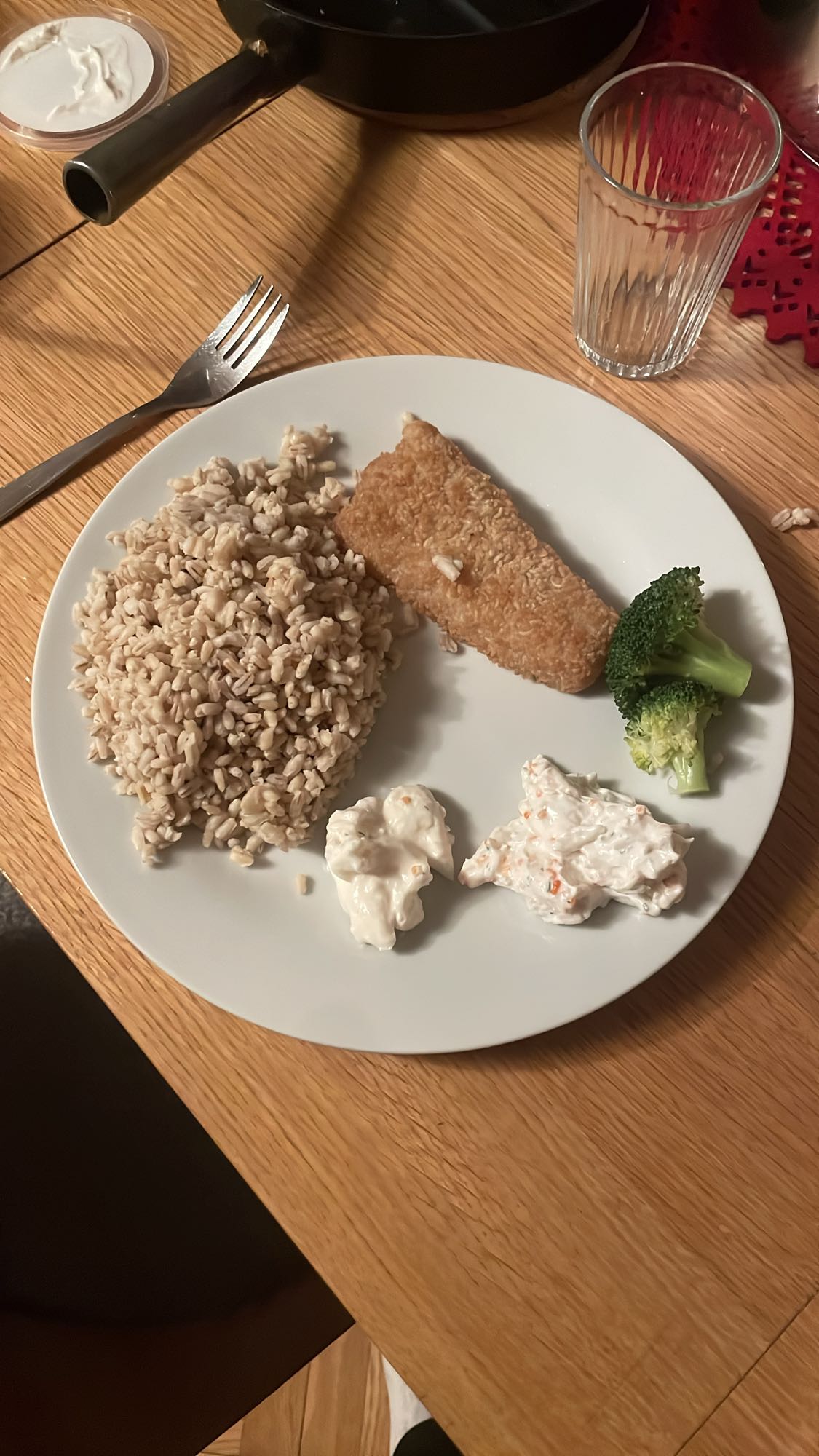 Panerad fisk med korn