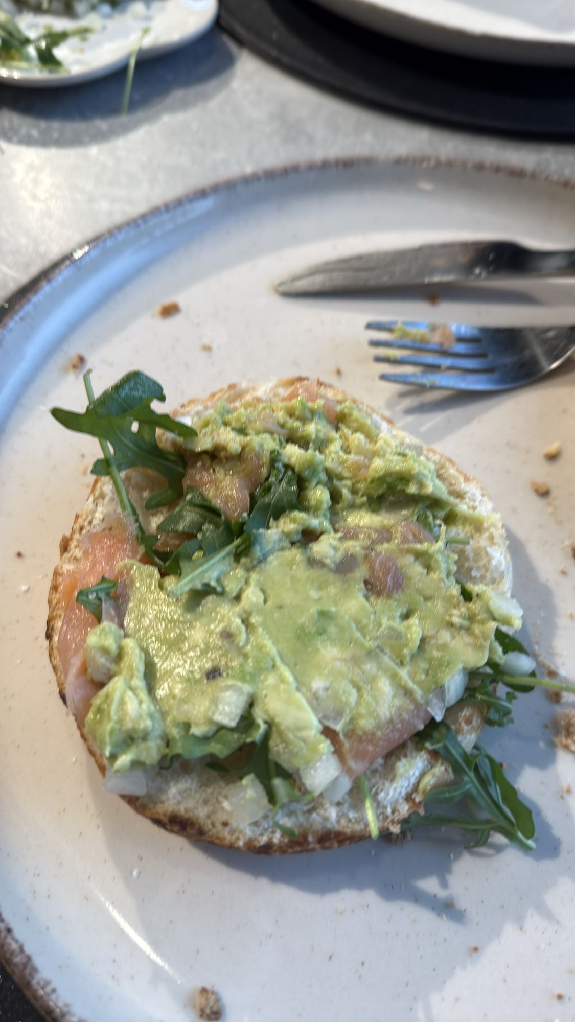 Avocado zalm broodje