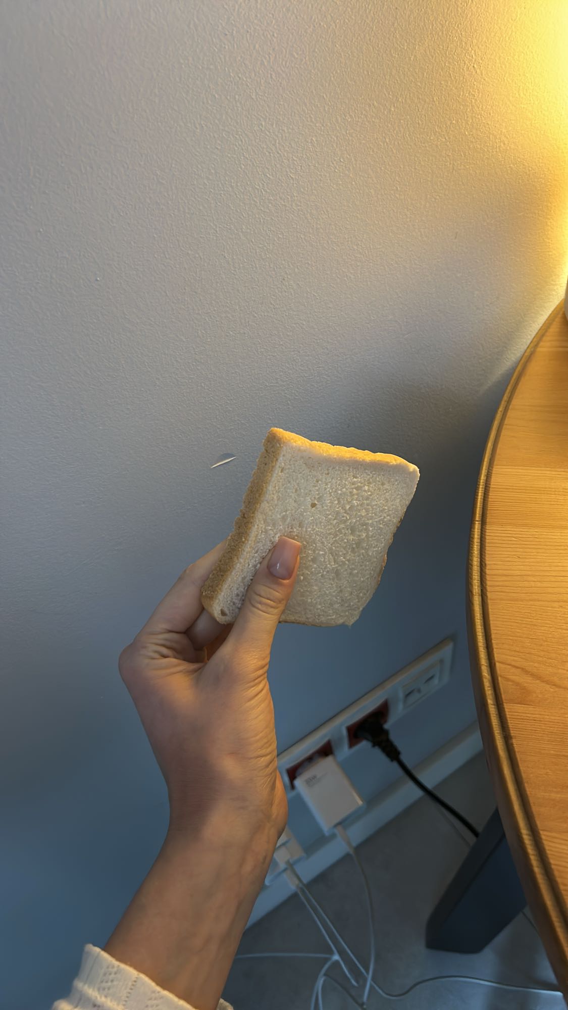 ломтик белого хлеба