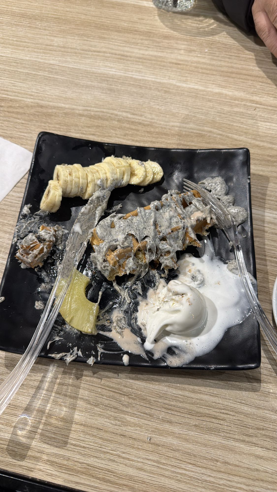 Våffla med frukt & glass