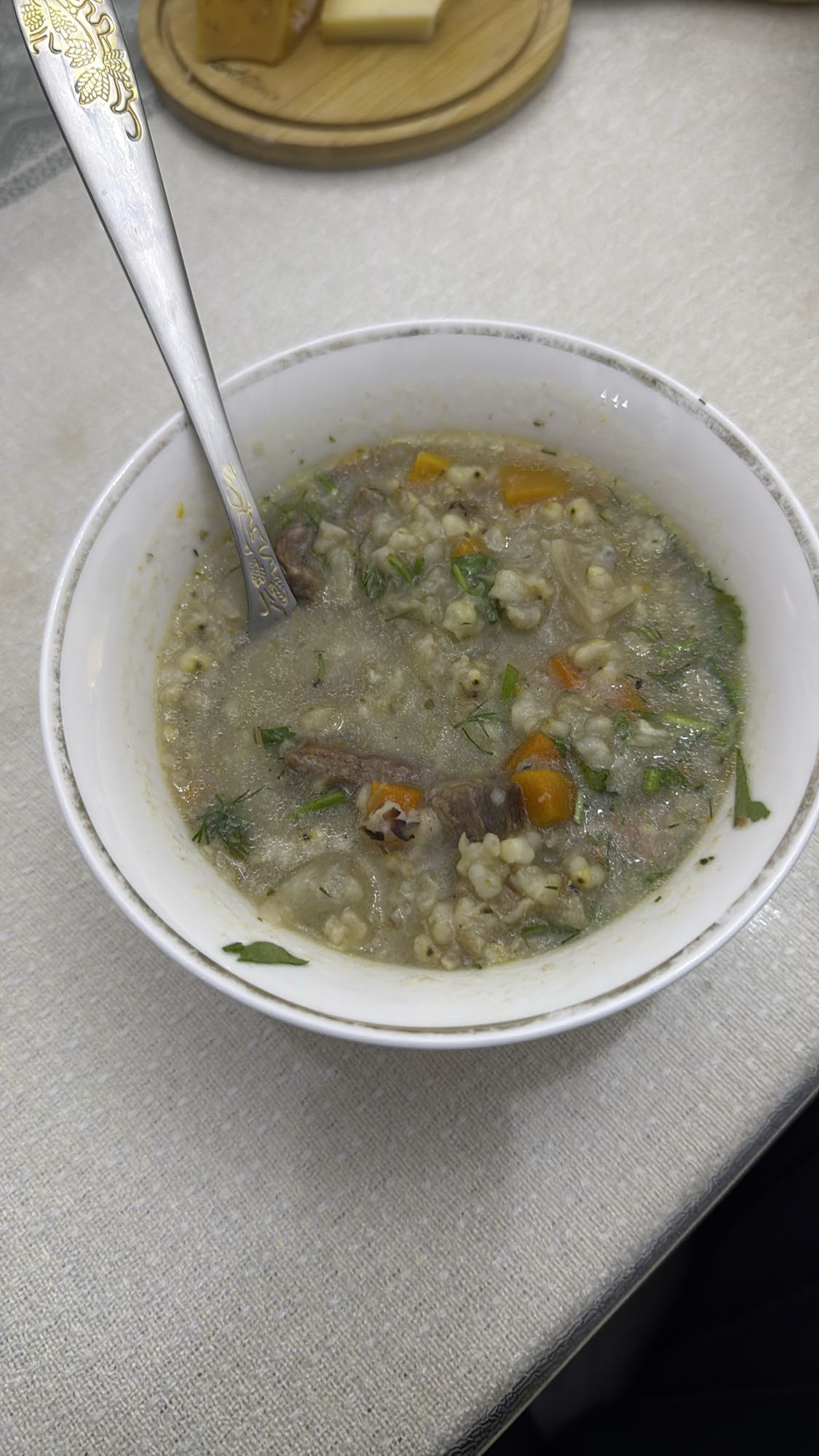 перловый суп с говядиной