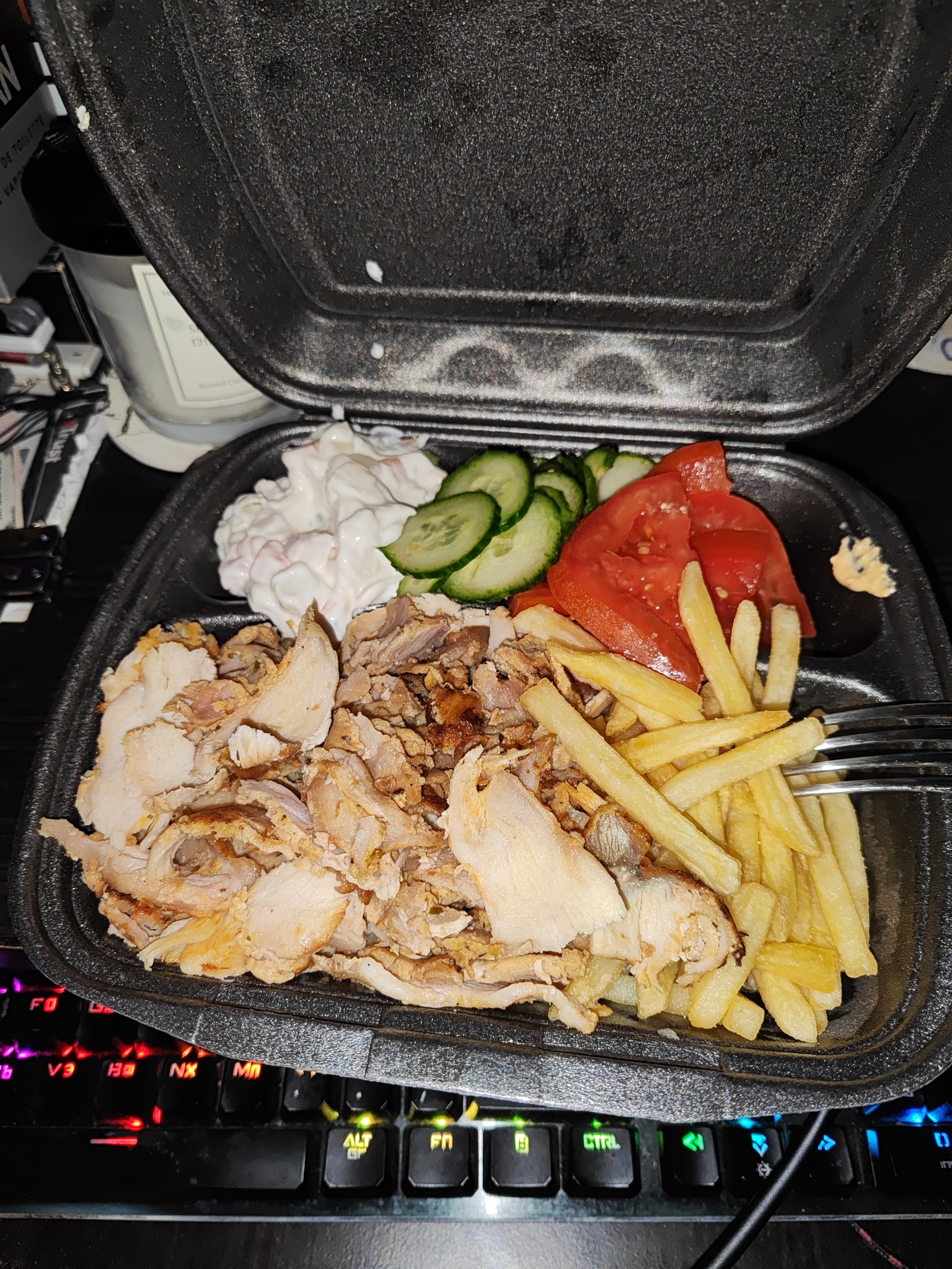 Chicken doner plate