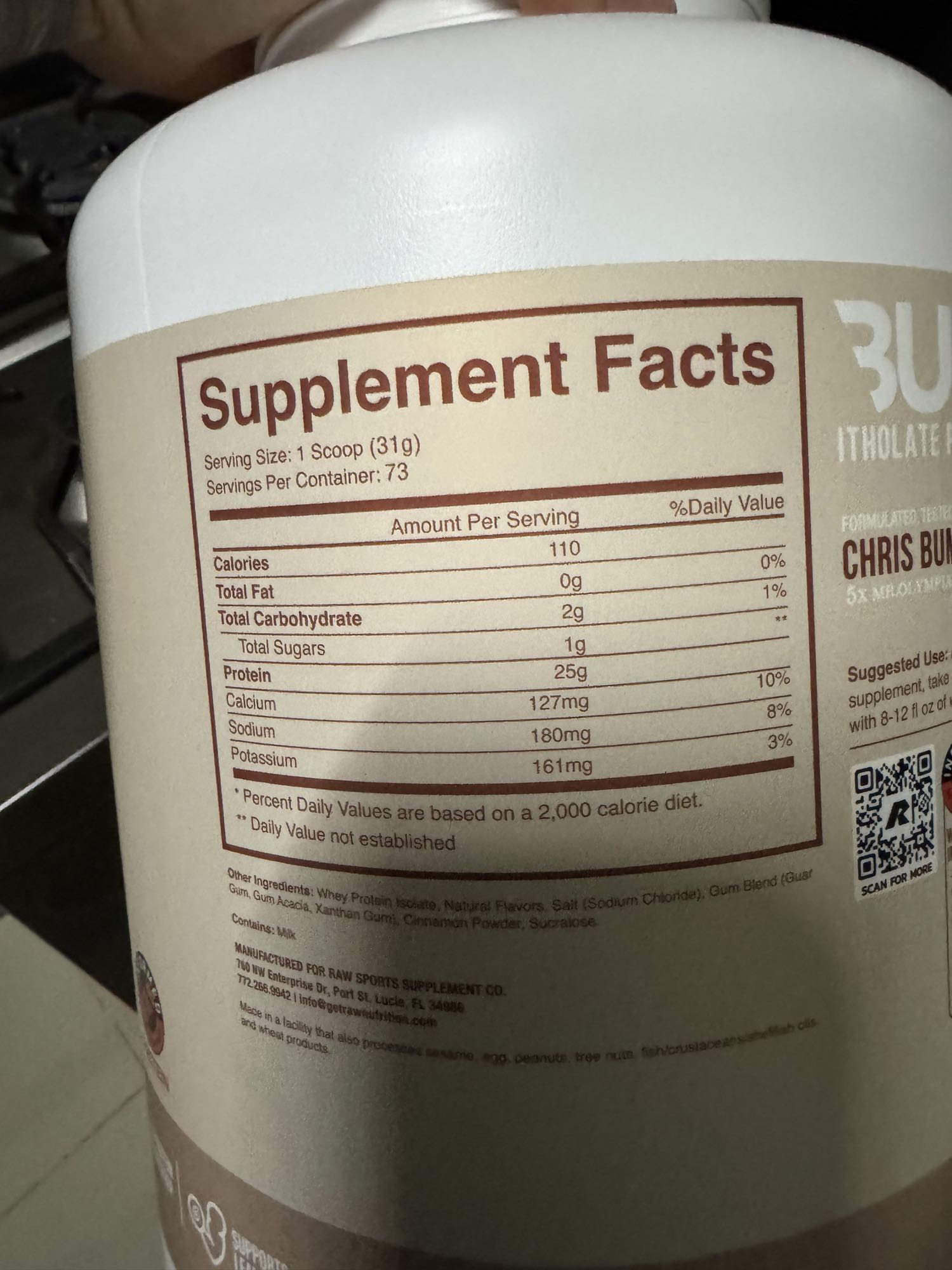 Batido de proteína aislada