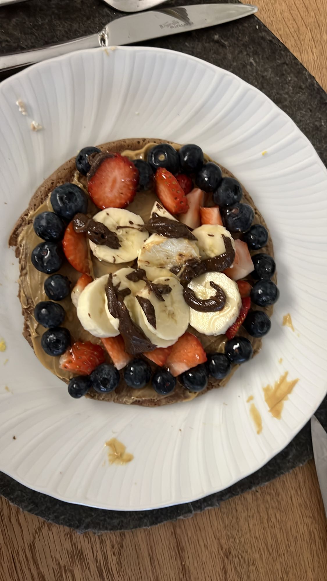 Frugt chokolade vaffel