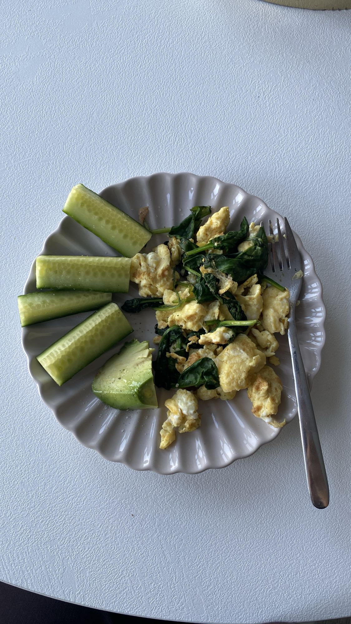 Eggs with greens & veggies