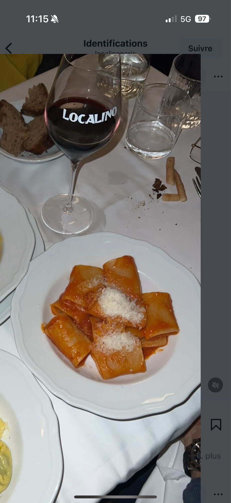 Pâtes paccheri sauce tomate