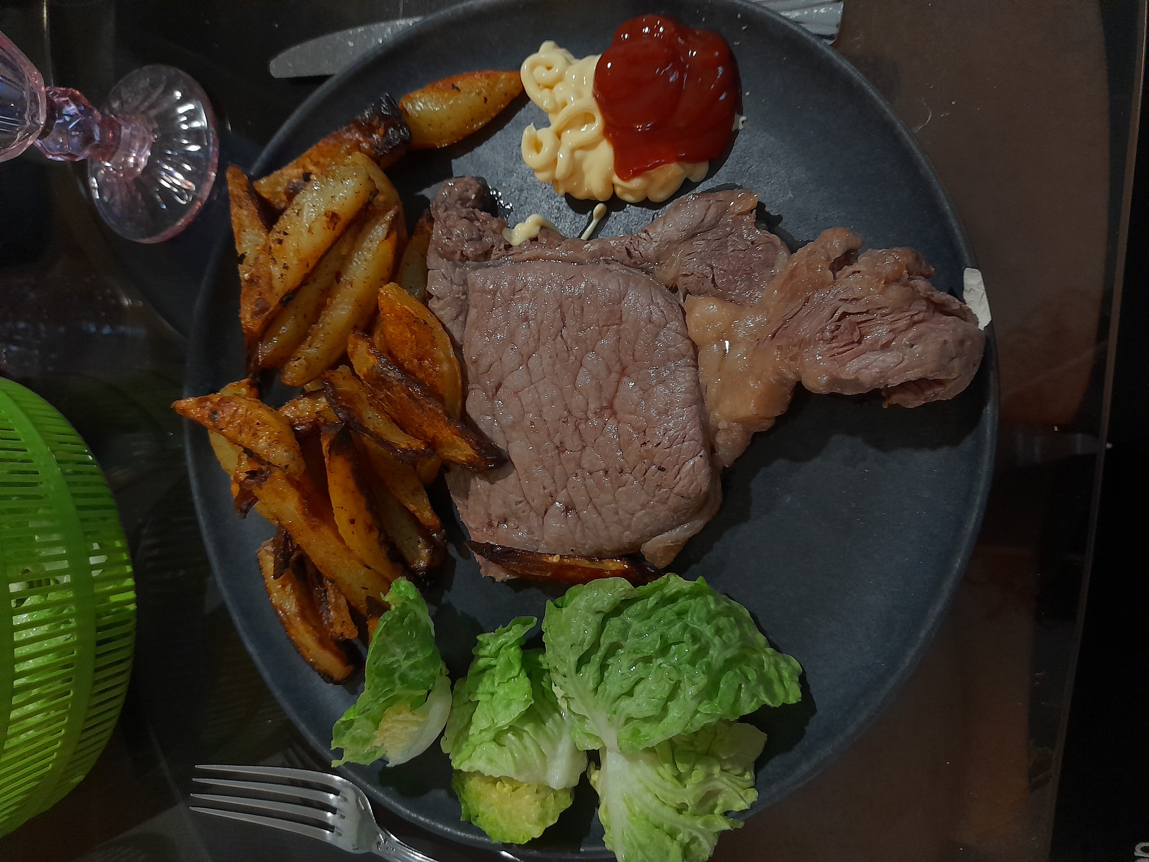 Steak et pommes de terre