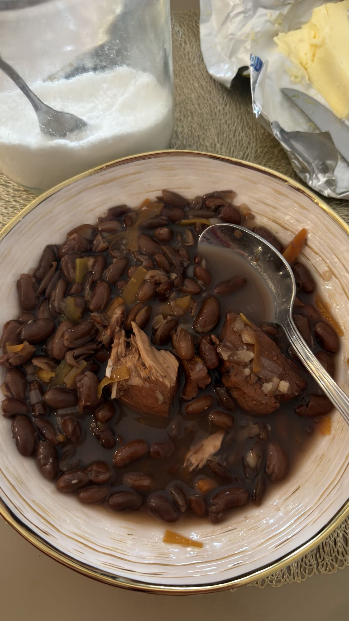 тушёная фасоль с мясом