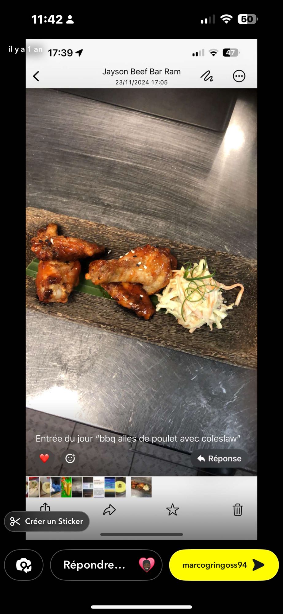 Ailes BBQ et coleslaw