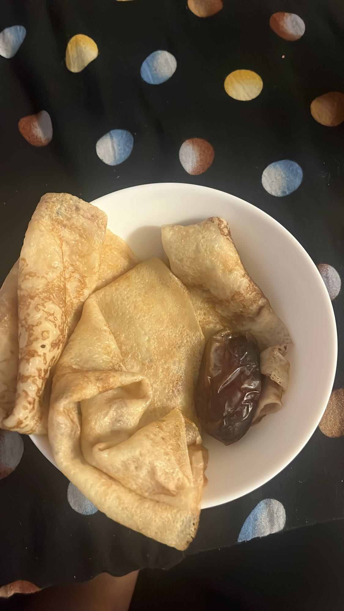 Crepes with date