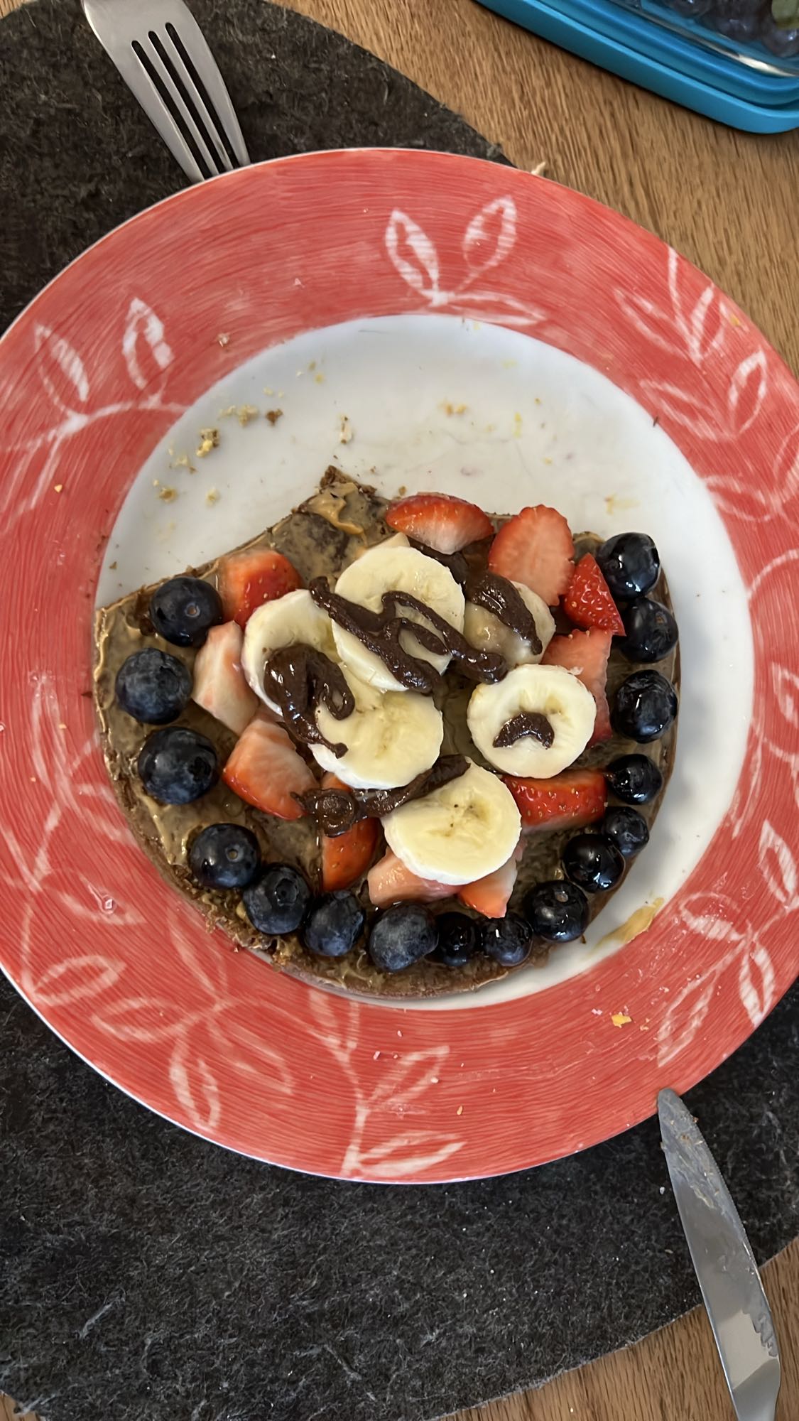 Frugt chokolade toast