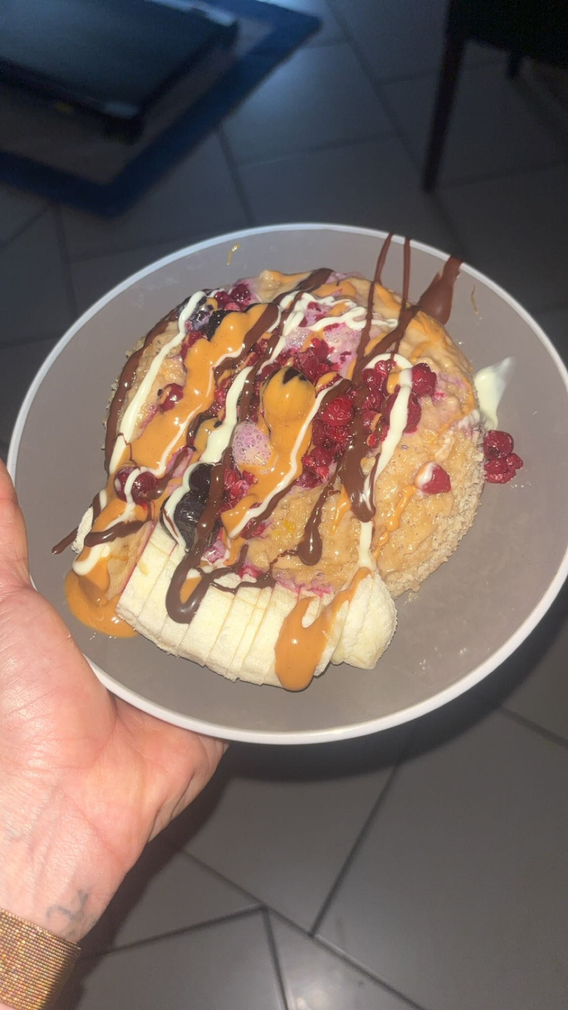 bol de flocons protéiné