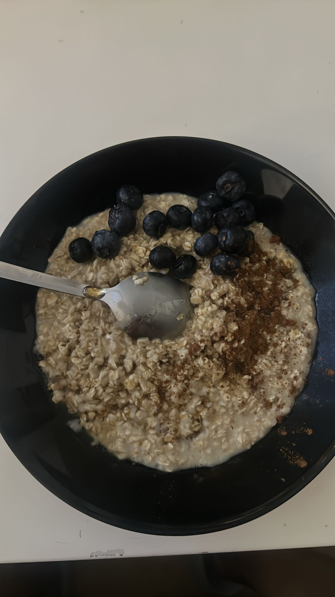 Havermout met bosbessen