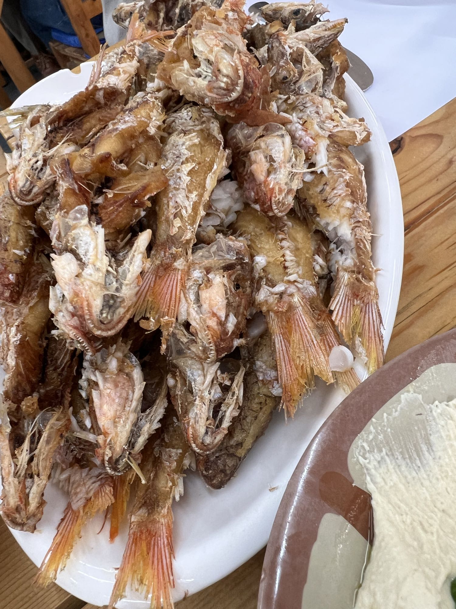 Fried Red Mullet and Lokkos Fish (Light Portion)