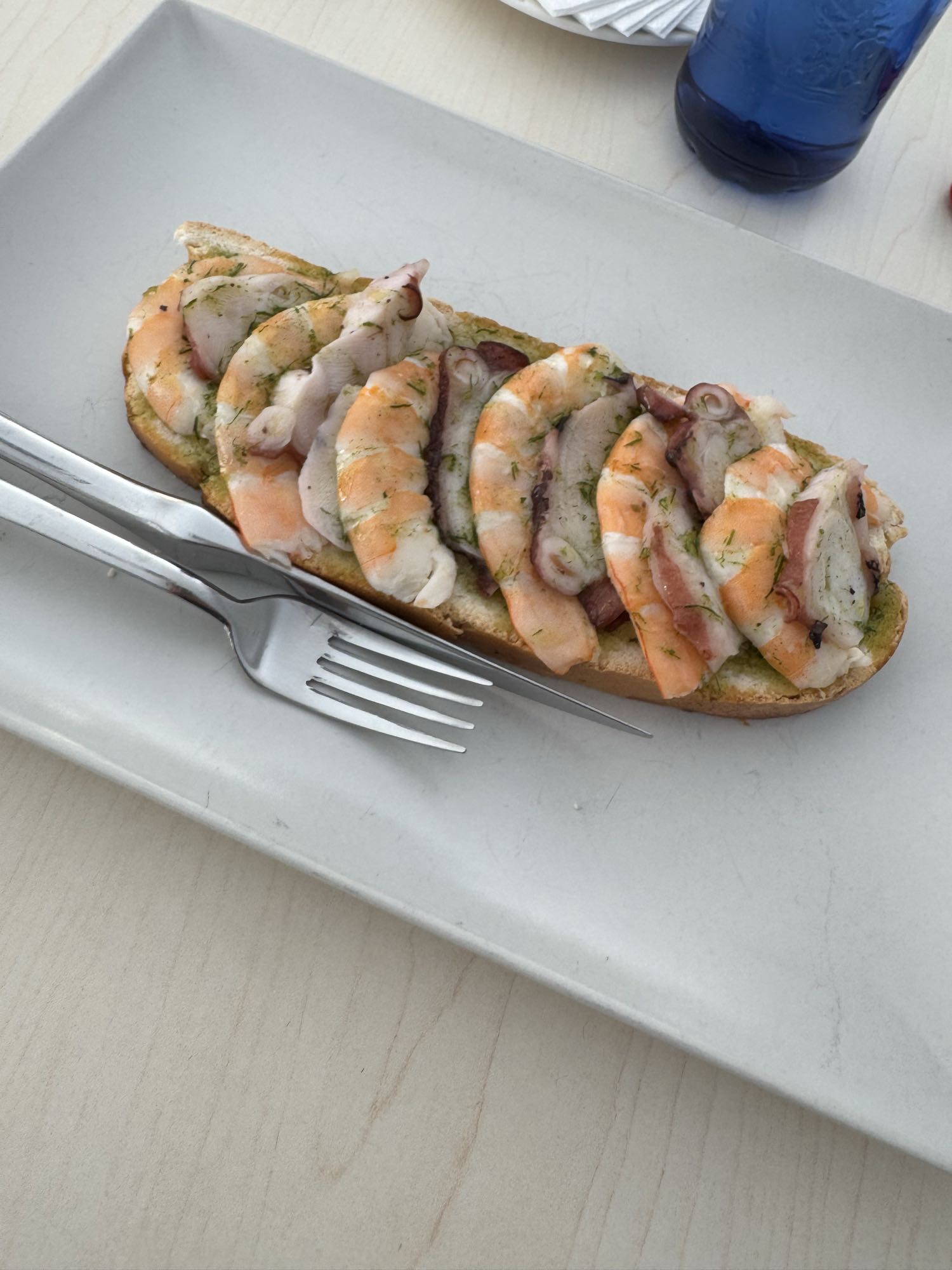 Tosta de mariscos