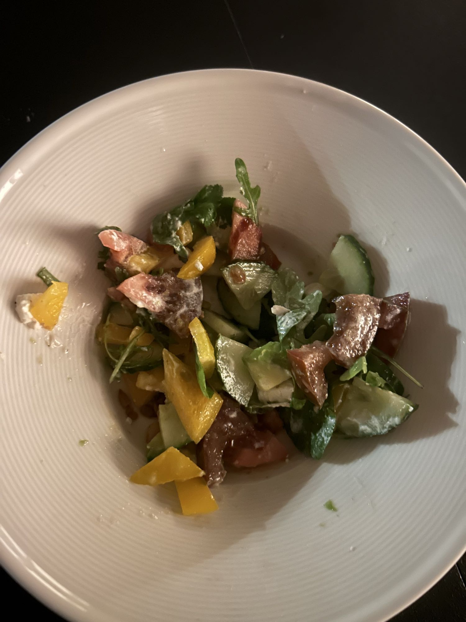 Овощной салат с сыром