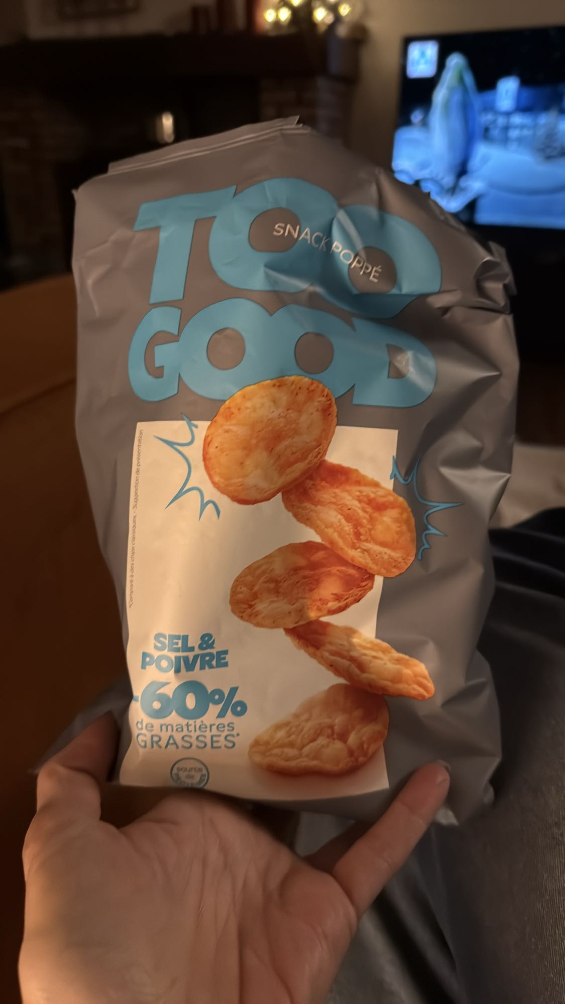 Gezouten popchips snack