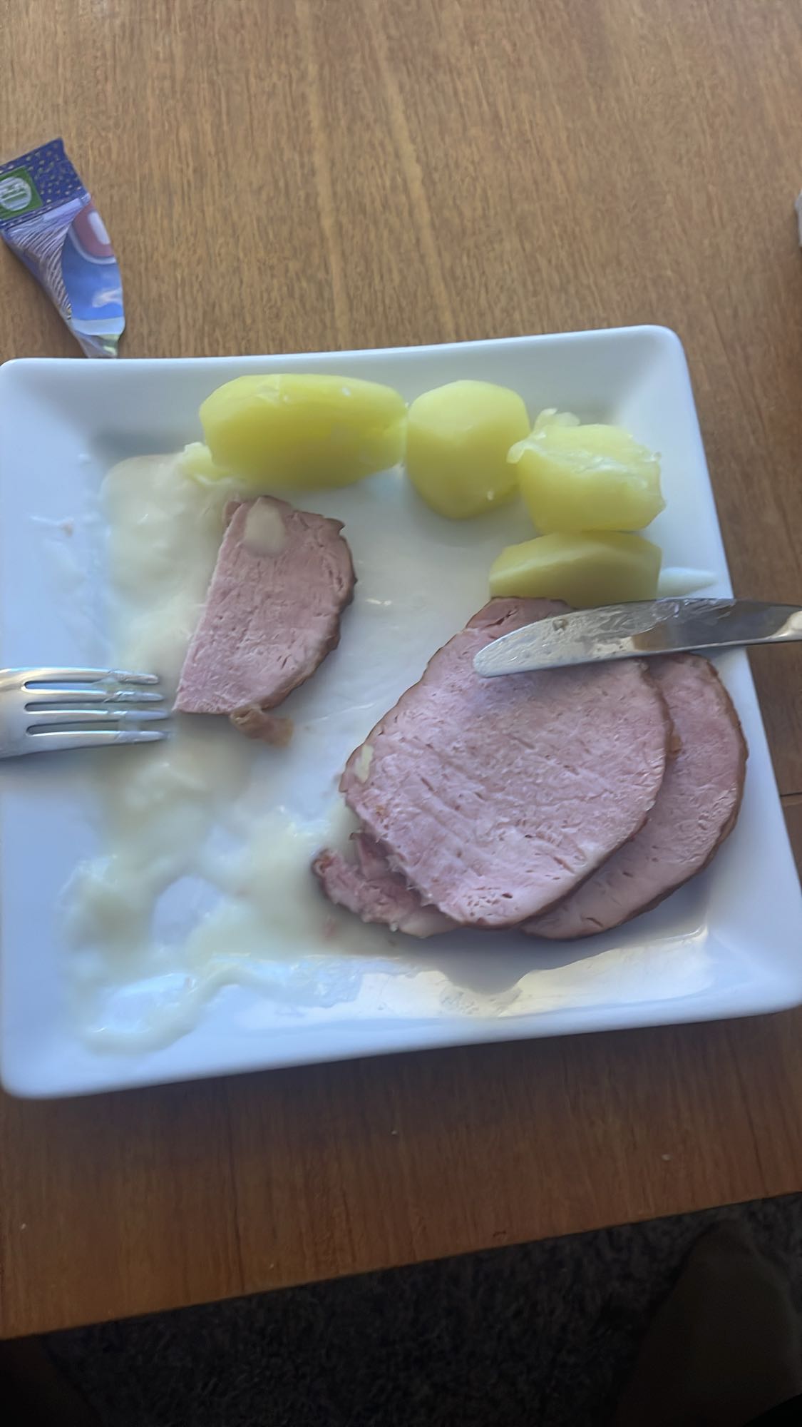Ham with potatoes