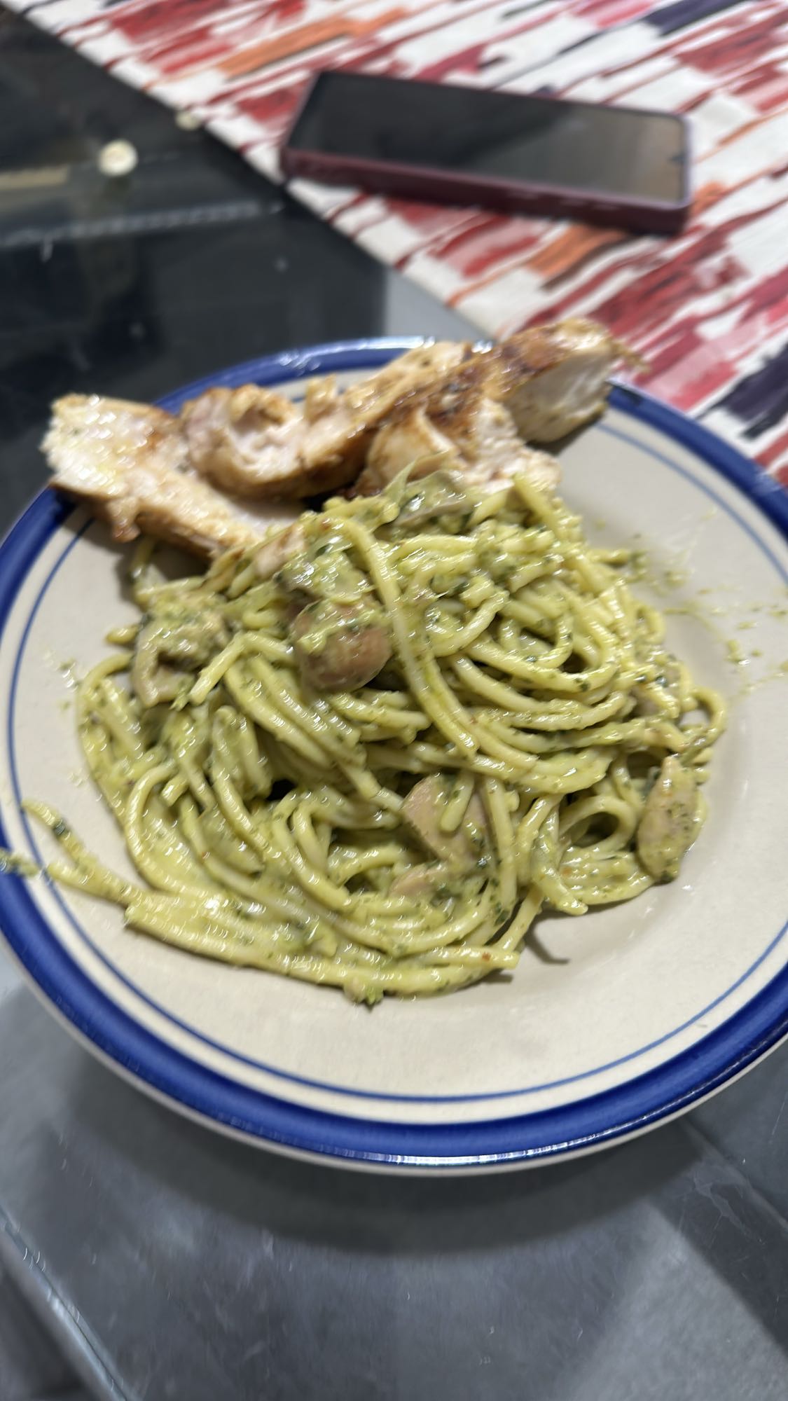 Chicken pesto pasta