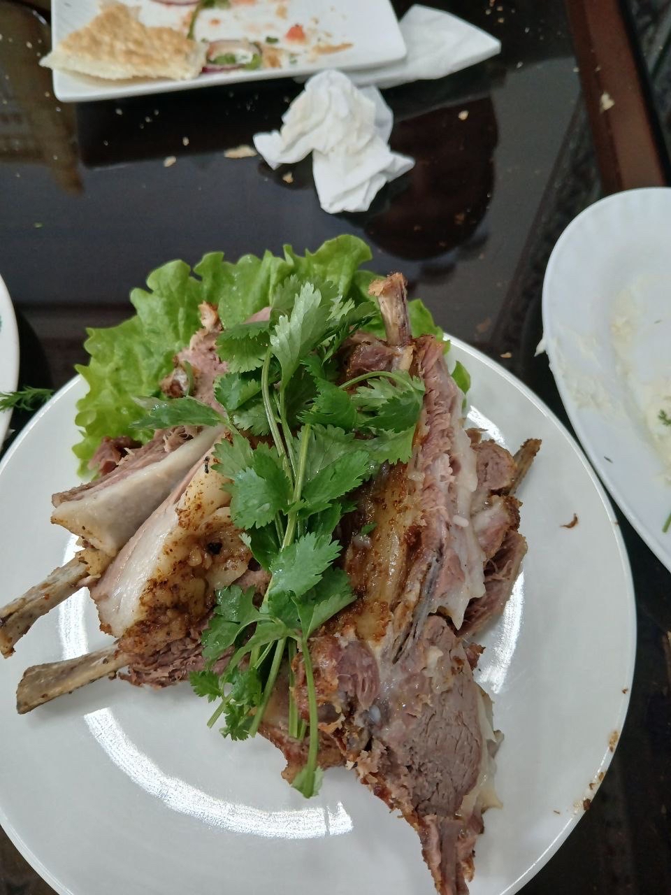 Бараньи ребрышки с зеленью