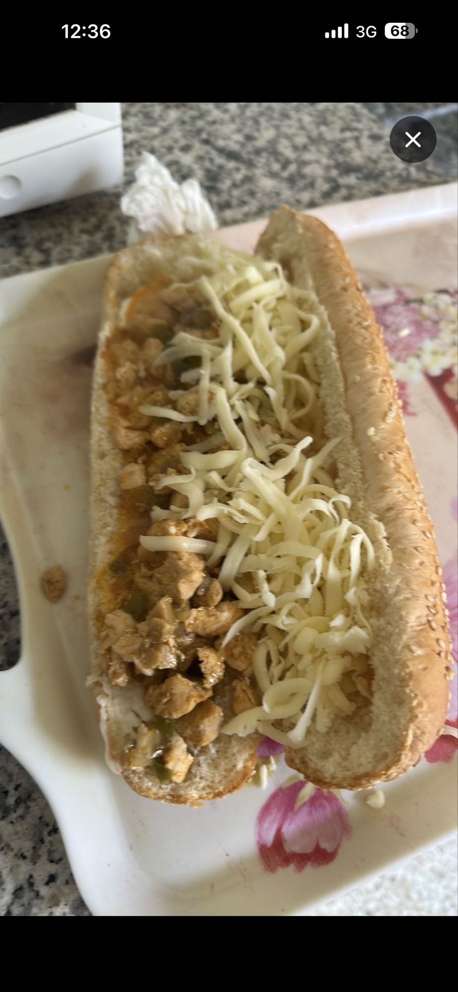 Chicken cheese sandwich