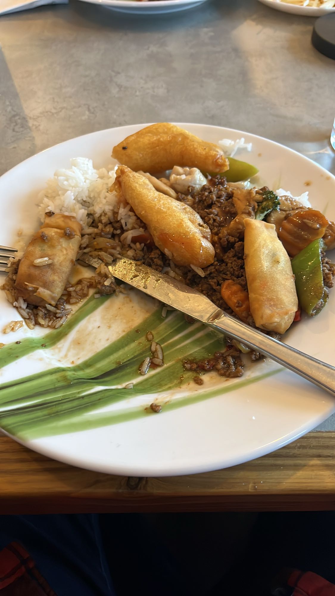 Friterad kyckling med ris