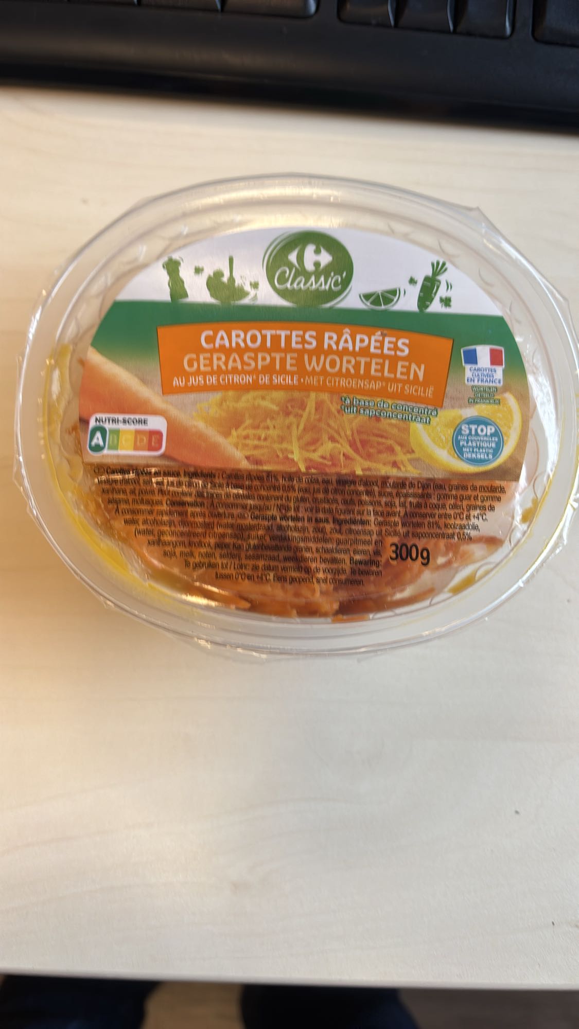 Carottes râpées citron