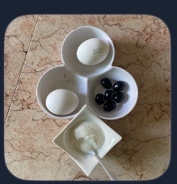 Eggs Yogurt and Olives