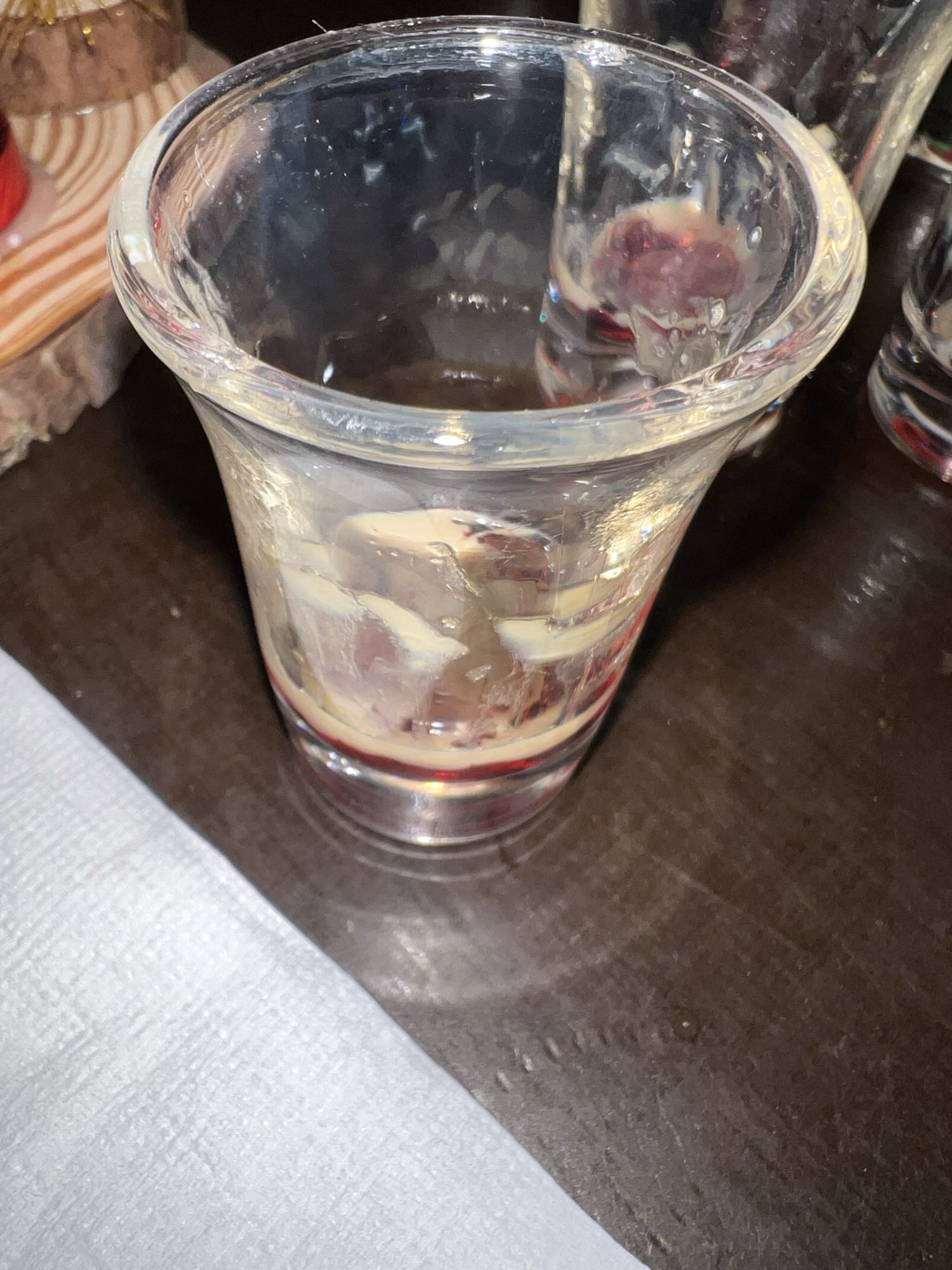 Layered shot drink