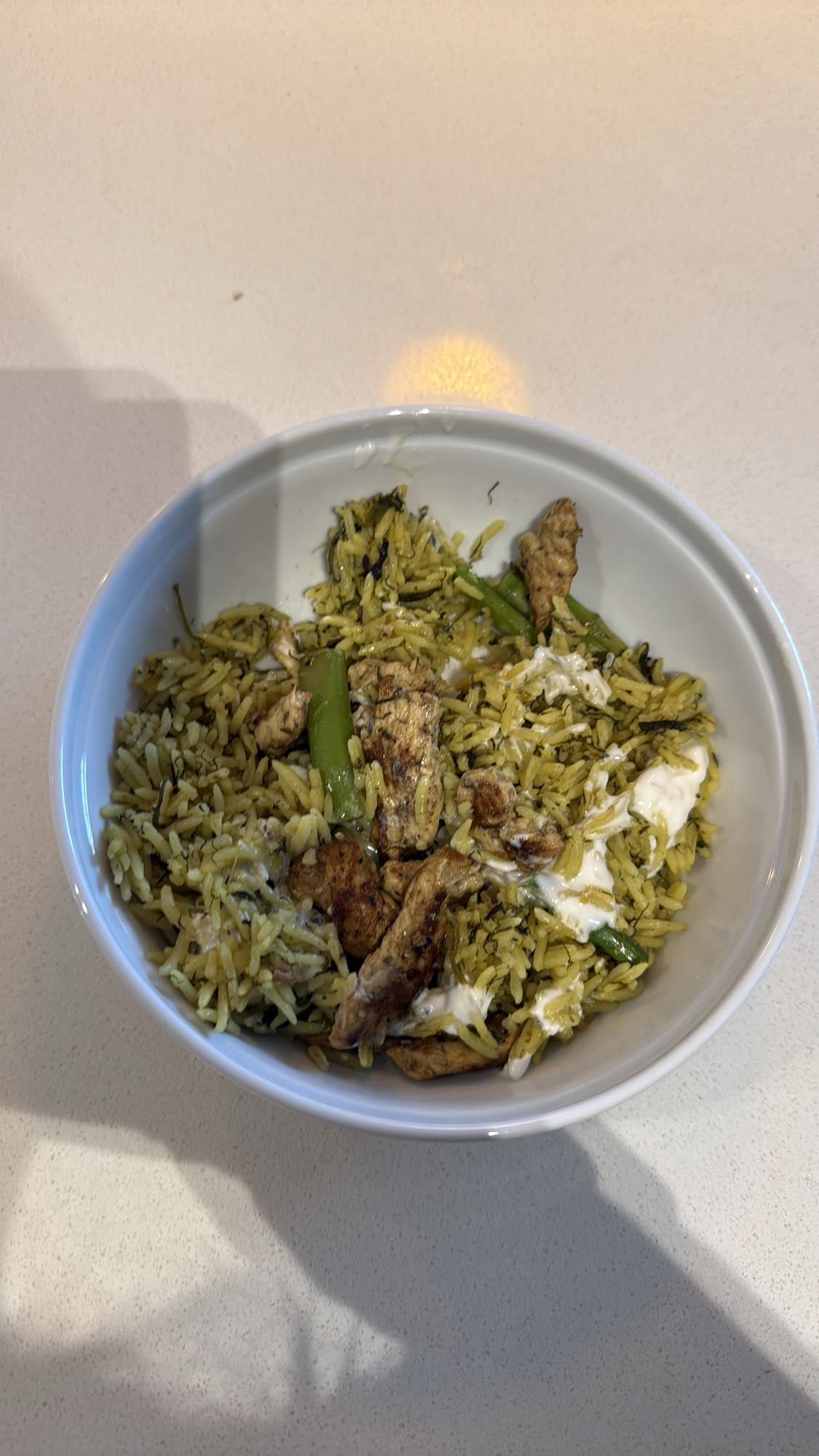 Herbed rice with chicken