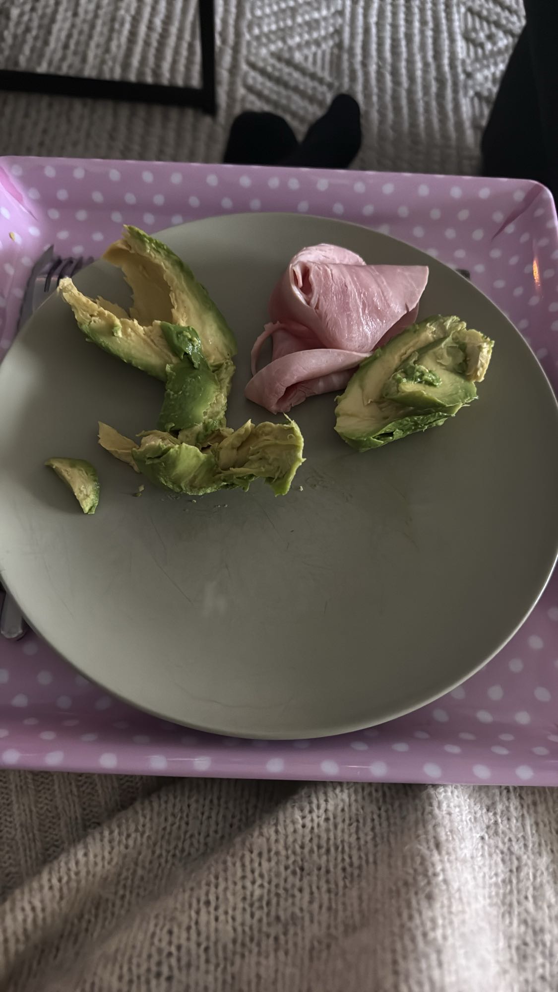 Avocat et jambon