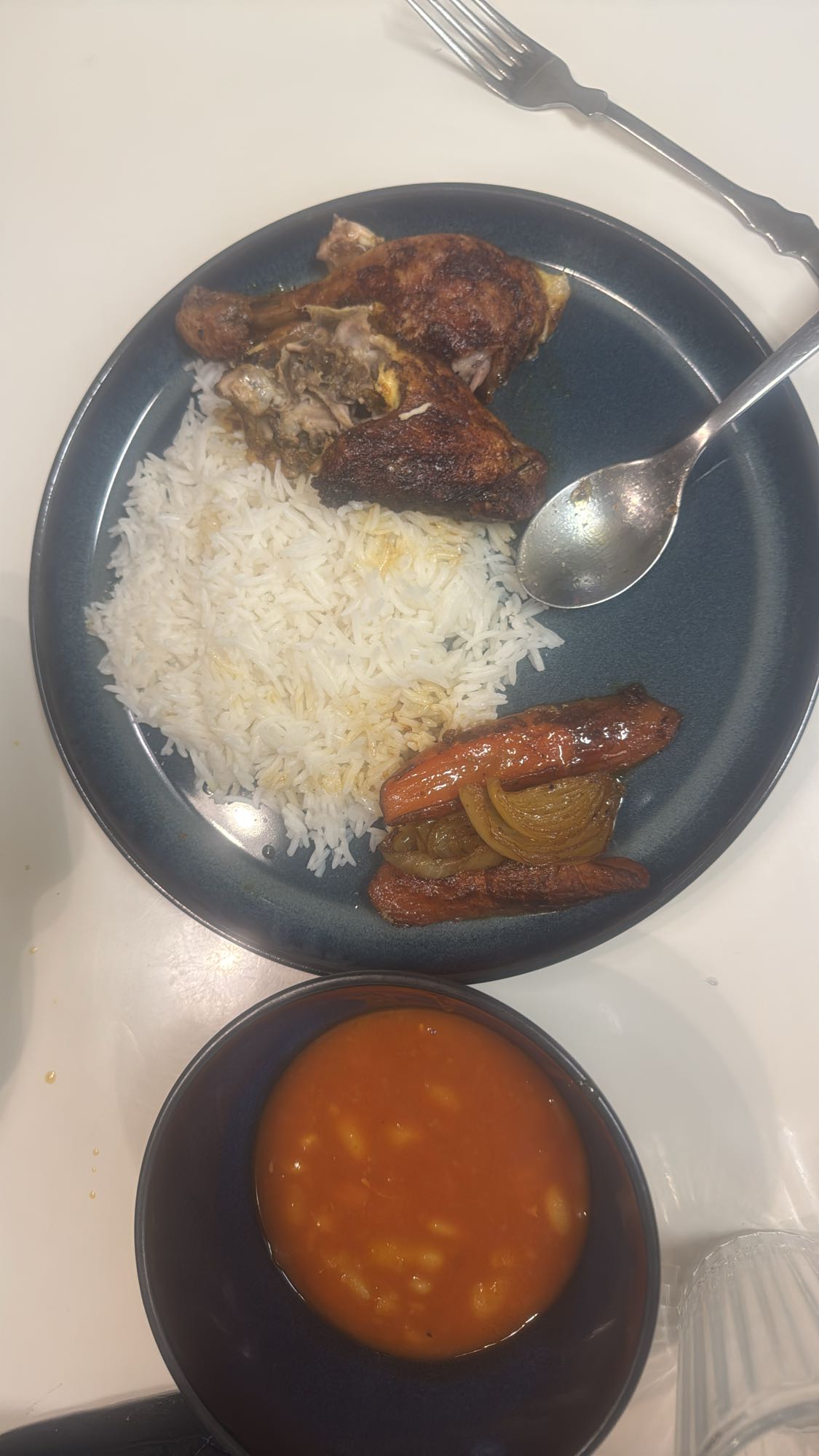Kyckling med ris och soppa