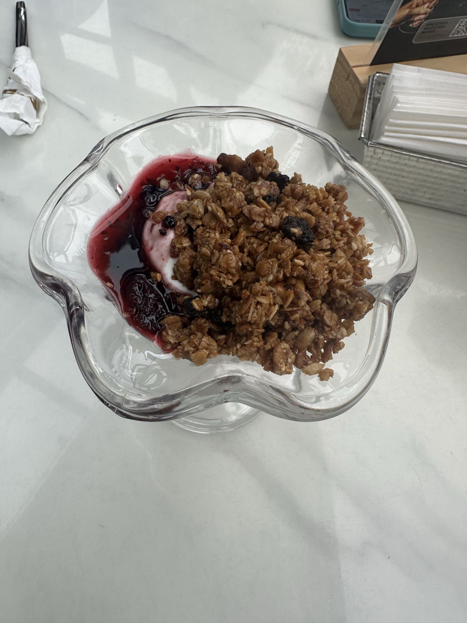 Parfait de yogur y granola