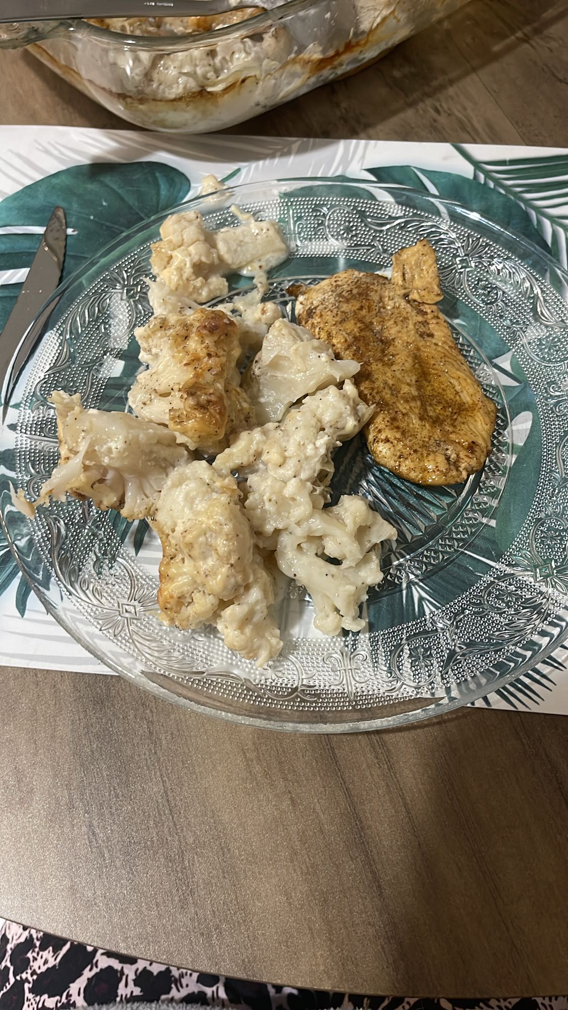 Poulet et chou-fleur gratiné