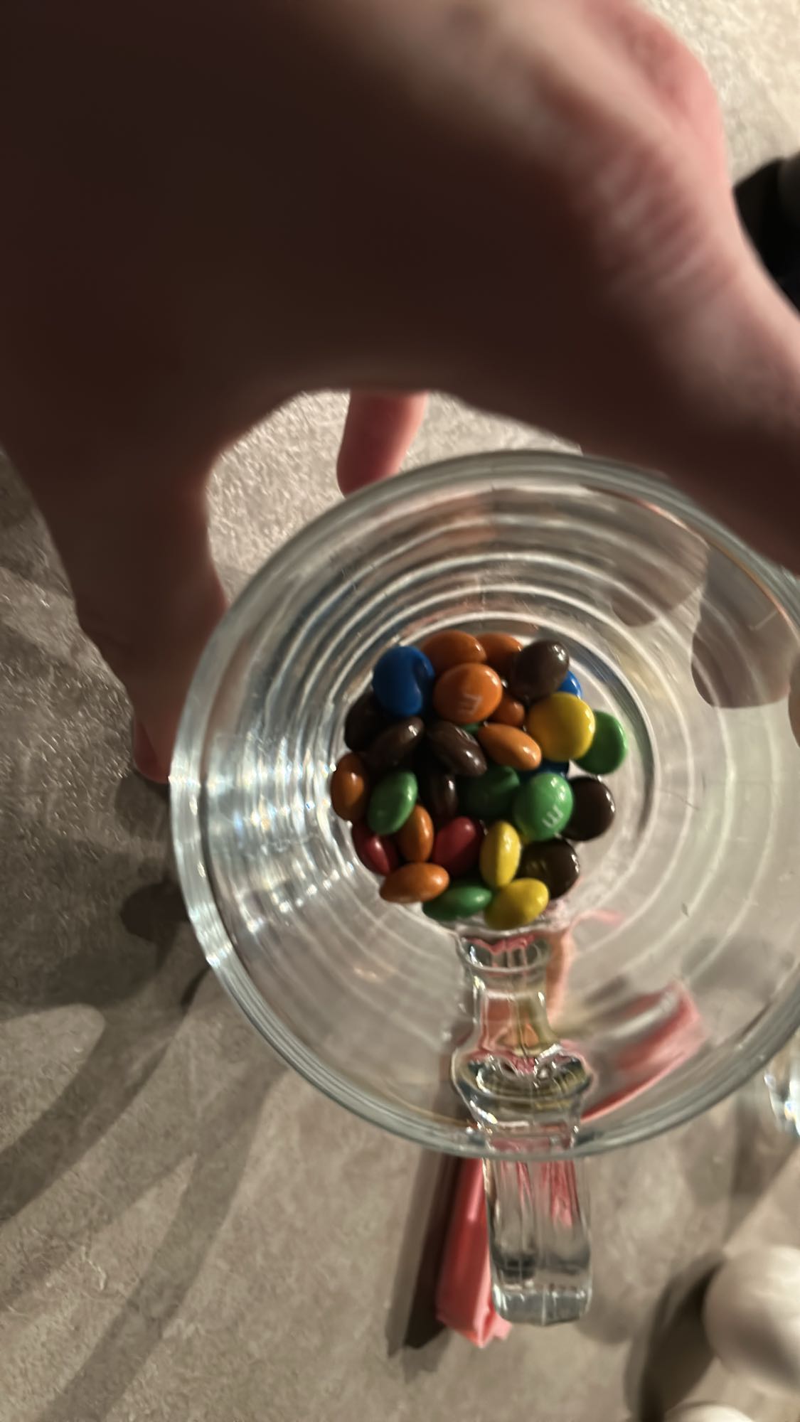 M&M's in glas