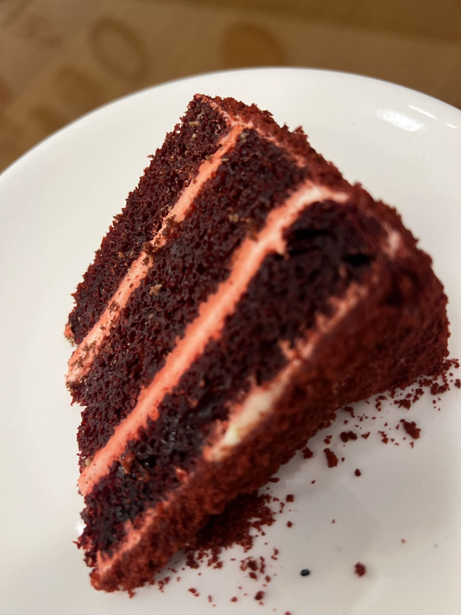Red velvet cake slice