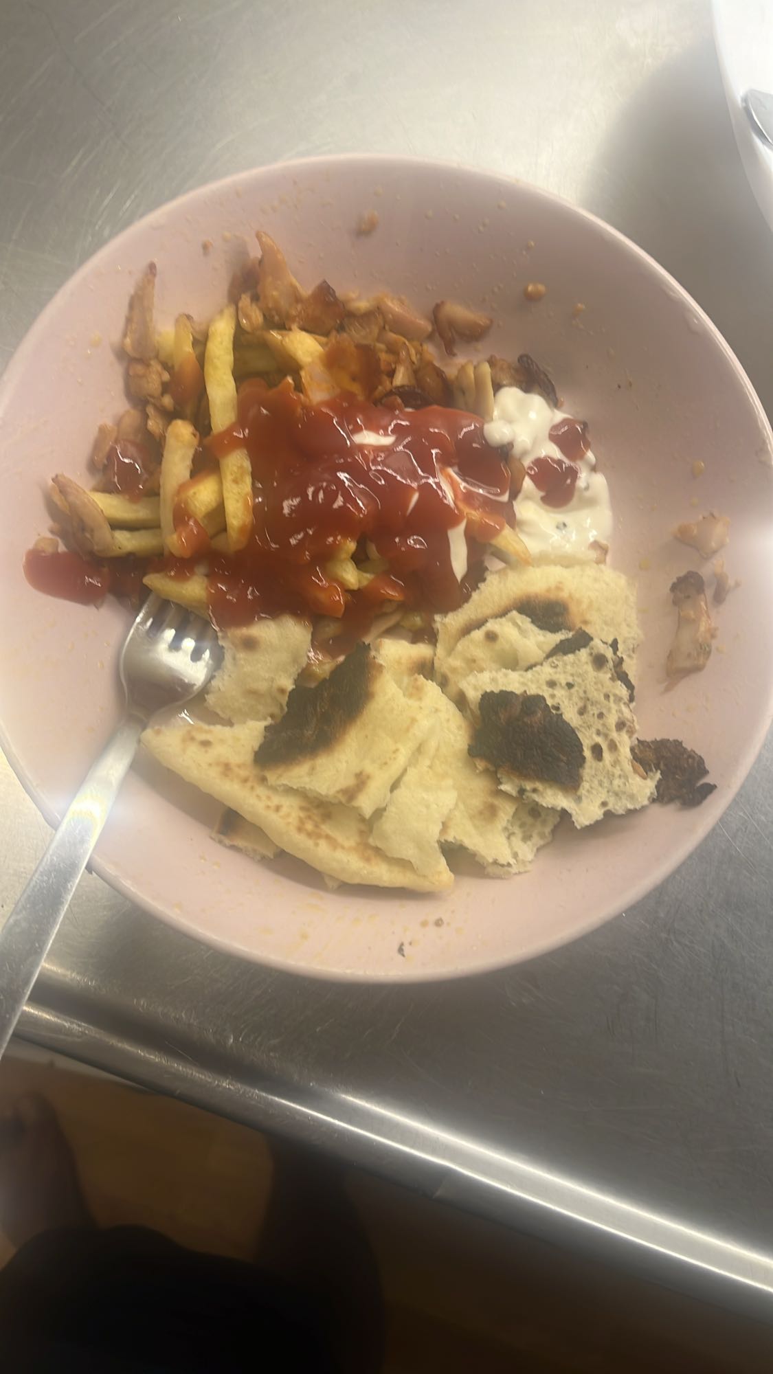 Chicken fries pita plate