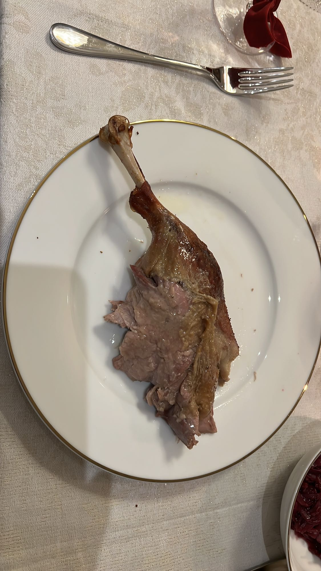 pieczona noga kaczki