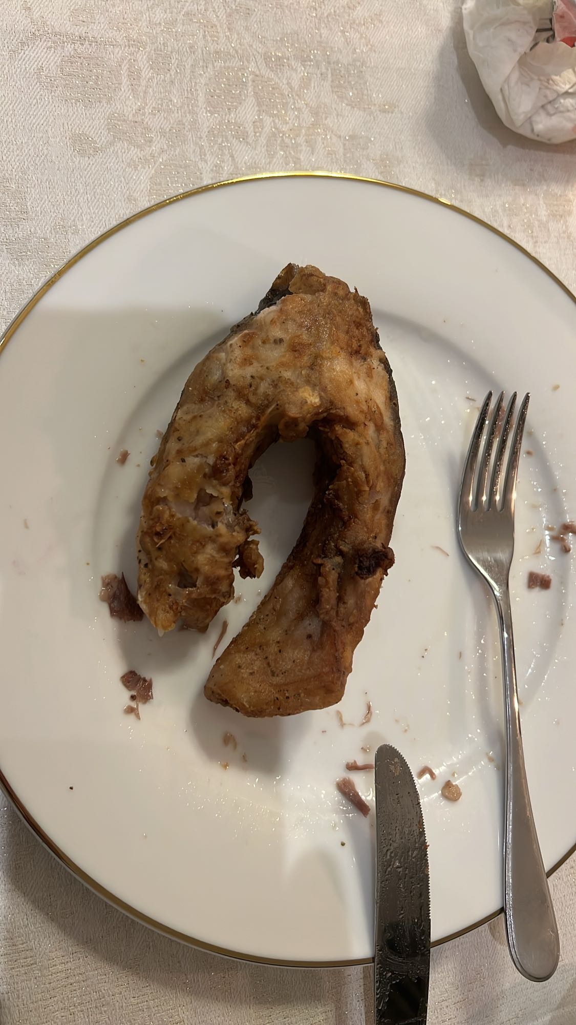 smażony stek z ryby