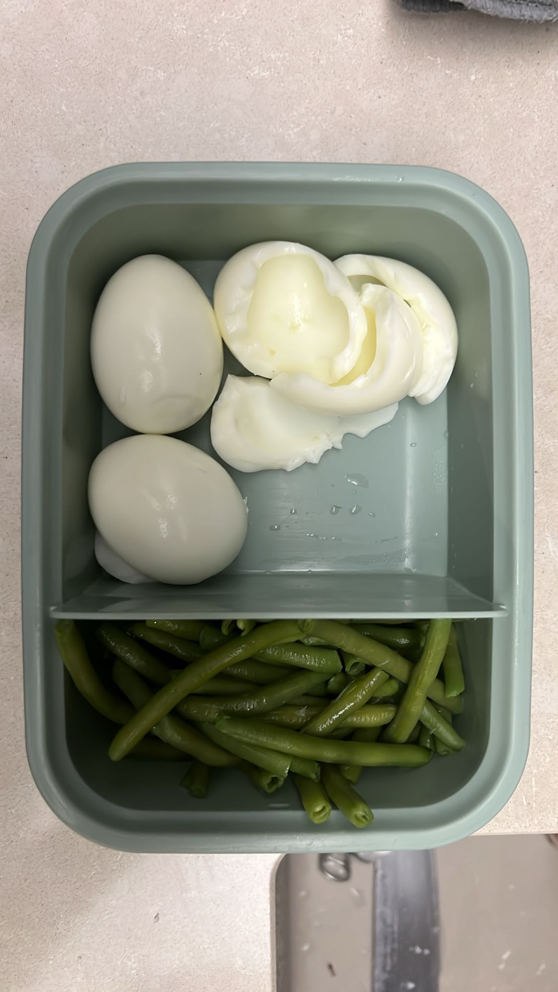 Boiled Eggs & Green Beans