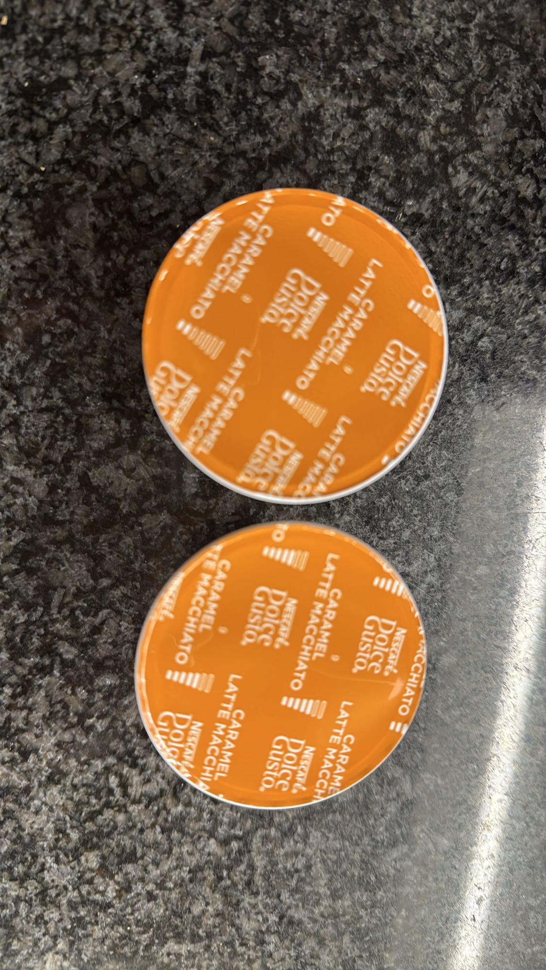 Caramel latte macchiato cups