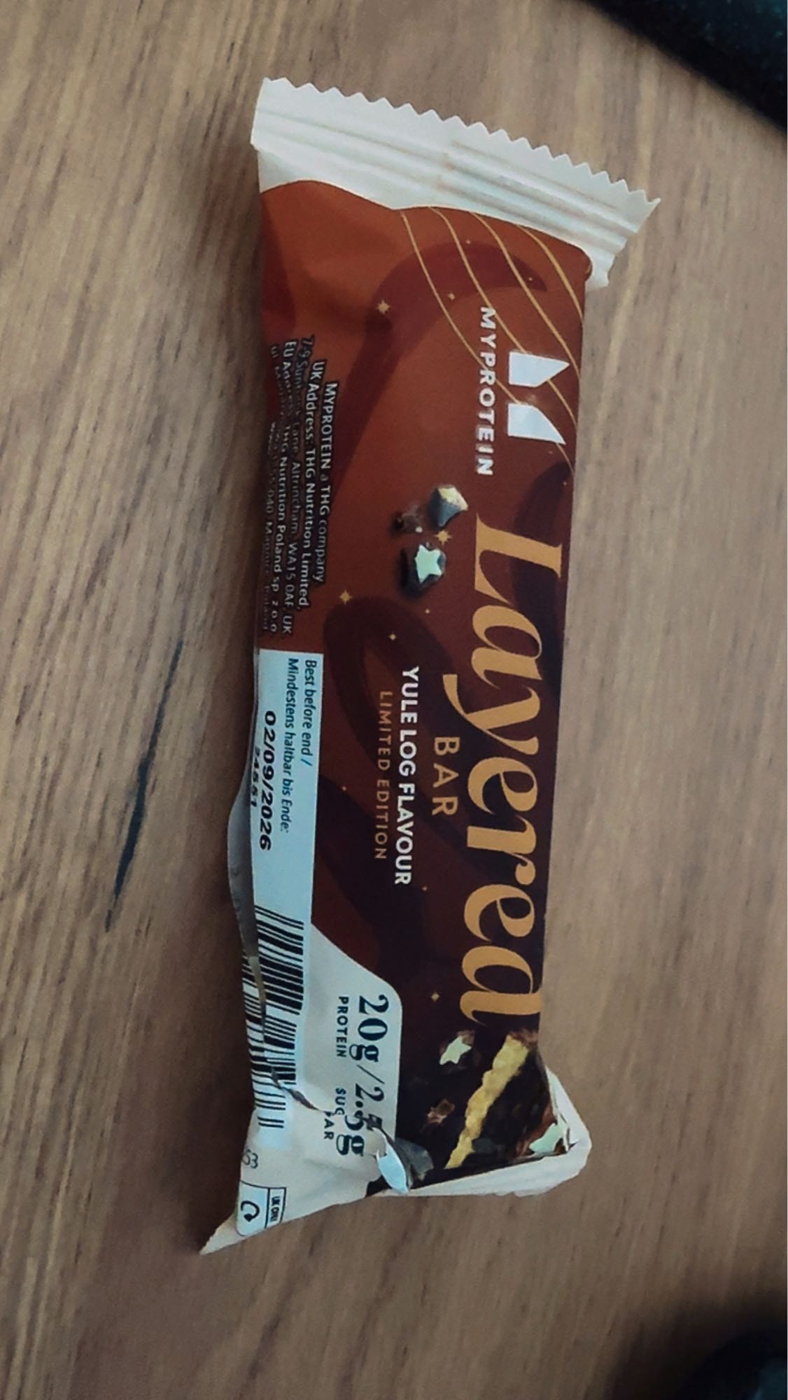 Baton proteic Yule Log